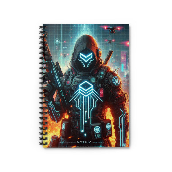 Riot Fighter Spiral Notebook - Cyberpunk Apparel & Techwear