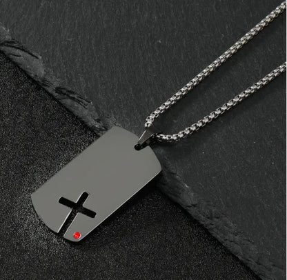 Rebellion Laser-Cut Stainless Steel Necklace