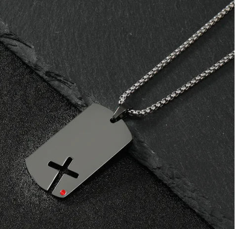 Rebellion Laser-Cut Stainless Steel Necklace - Cyberpunk Apparel & Techwear