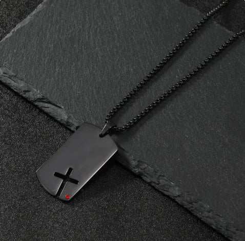 Rebellion Laser-Cut Stainless Steel Necklace